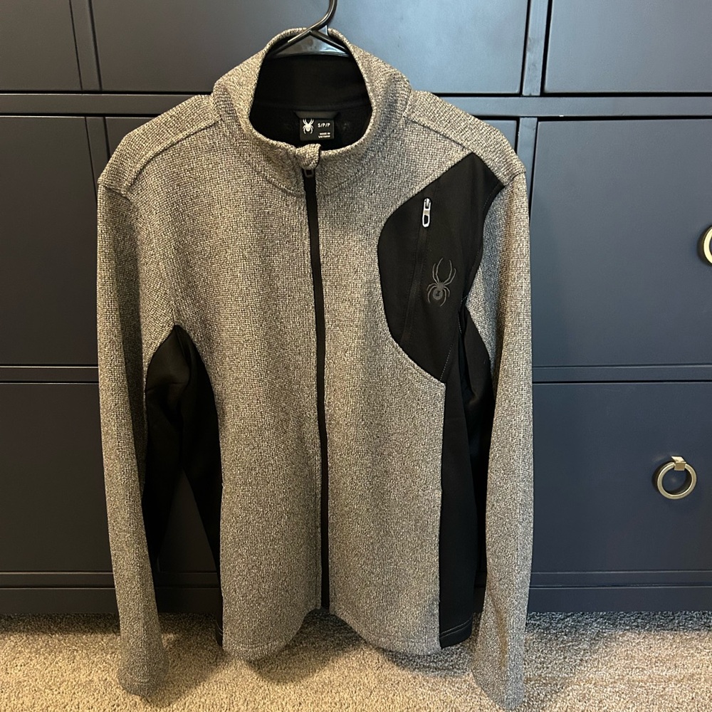 Spyder Textured Gray and Black Jacket